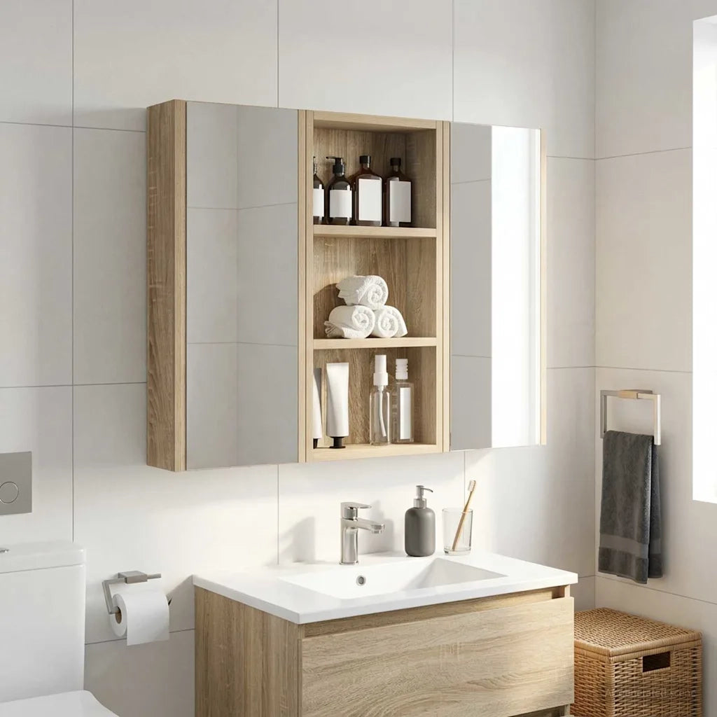 Armadio da bagno a muro Rovere Sonoma 30 x 10 x 60,5 cm 889321