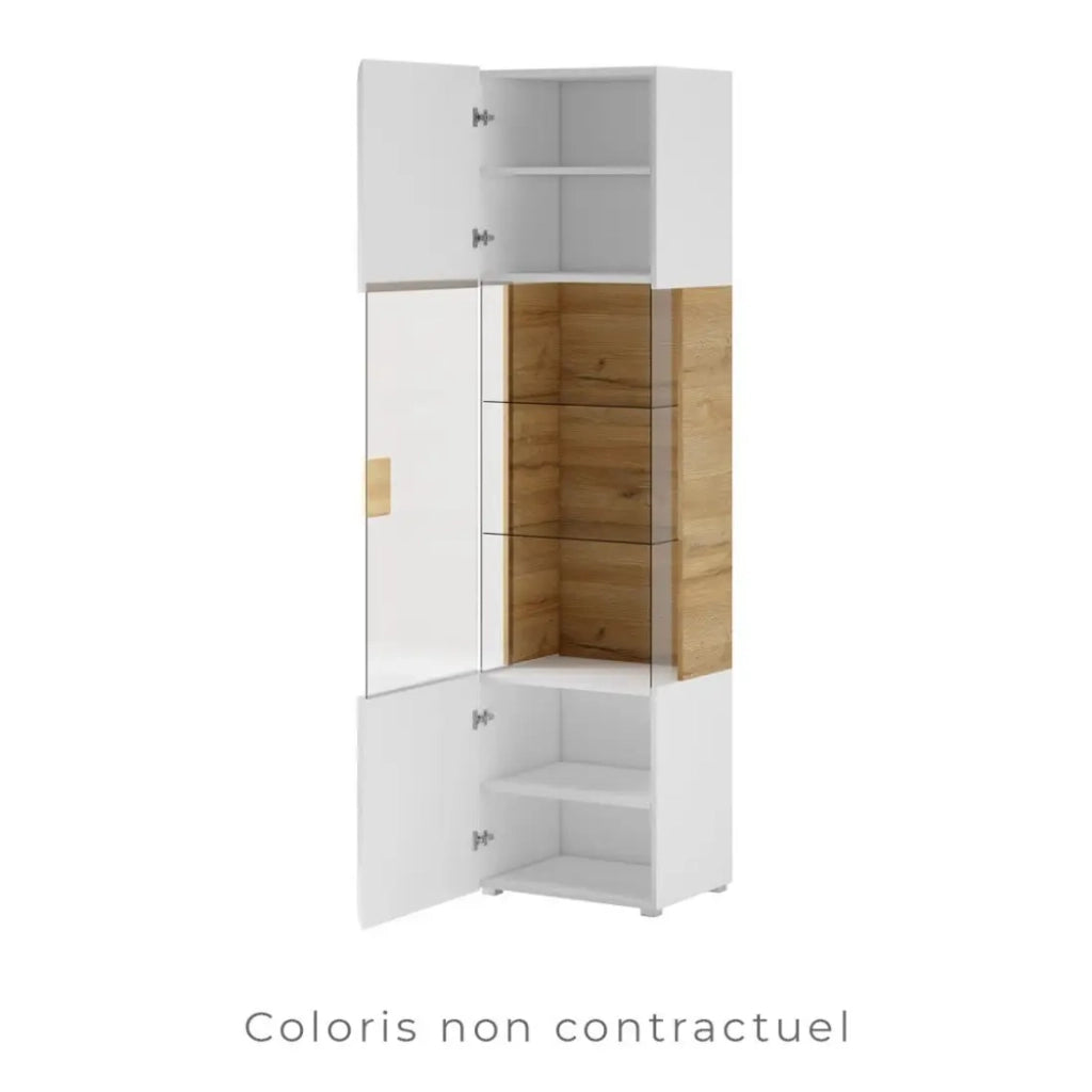 Vetrina collezione OHIO. Colore grigio antracite e rovere.