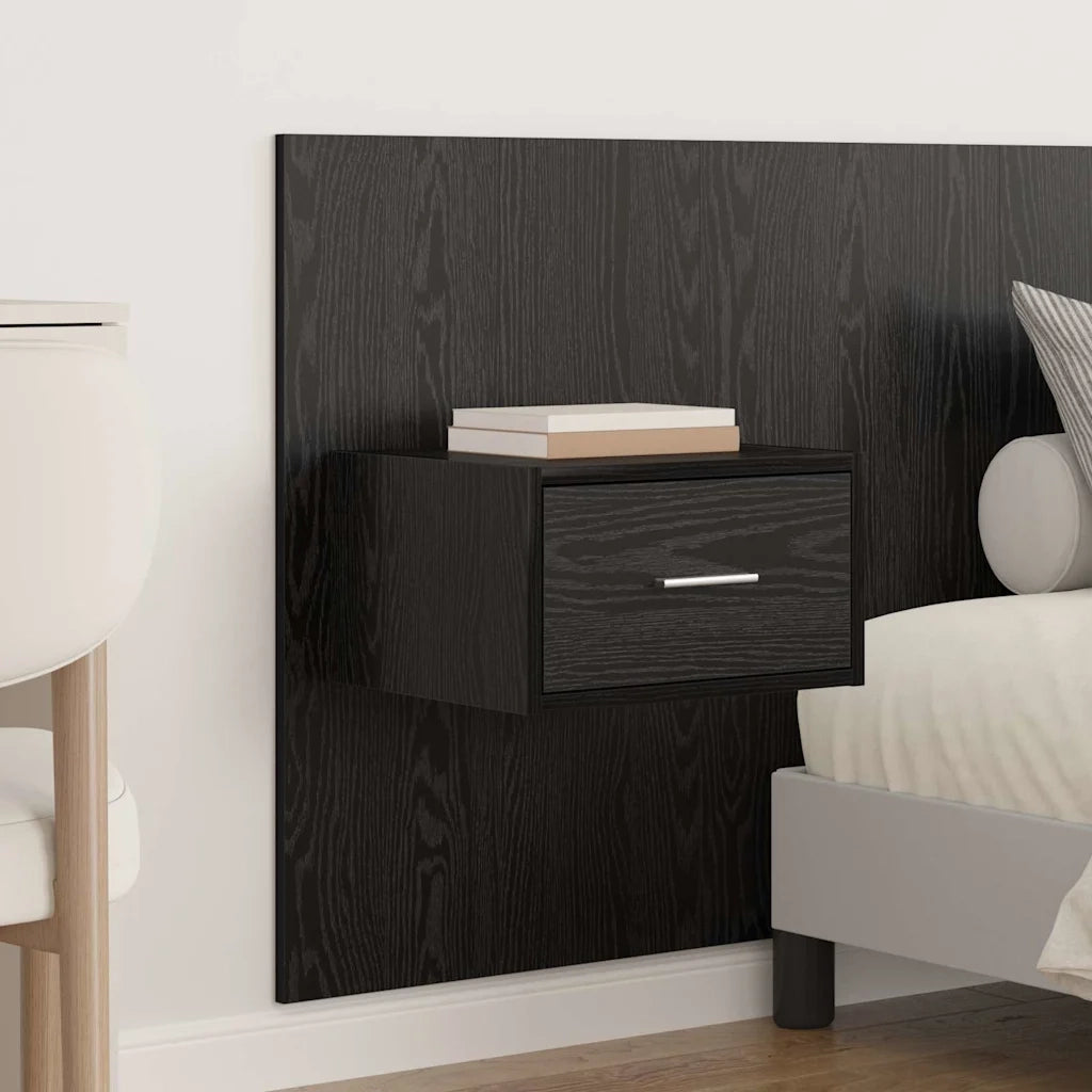 Testata con Comodino 3 pcs Rovere Nero Legno multistrato 3416192