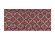 Tappeto Passatoia Tessuto Jacquard Linea Emozioni Disegno Damasque Rosso - 57x50 - Rosso