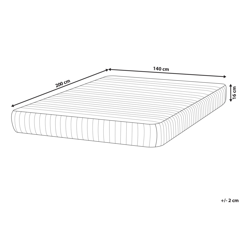 Materasso a molle insacchettate rigido a 7 zone dal design moderno e trapuntato 140 x 200 cm