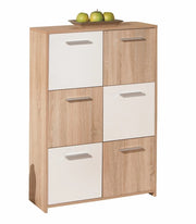 MOBILE SOGGIORNO BUFFET EGADI 77x30x115H FINITURA ROVERE E BIANCO LACCATO INTER LINK