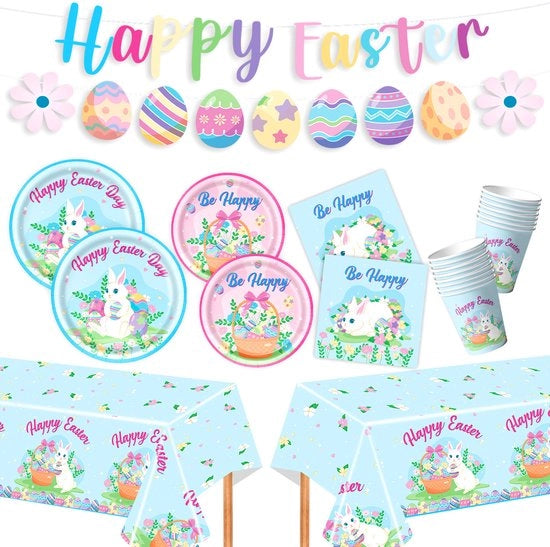 Set di decorazione di Pasqua per tavola - Tavolo coperto - Tavolo decorato - Decorazione di Pasqua - Decorazione di Pasqua per tavola - Set di tavolo per Pasqua - Easterunner