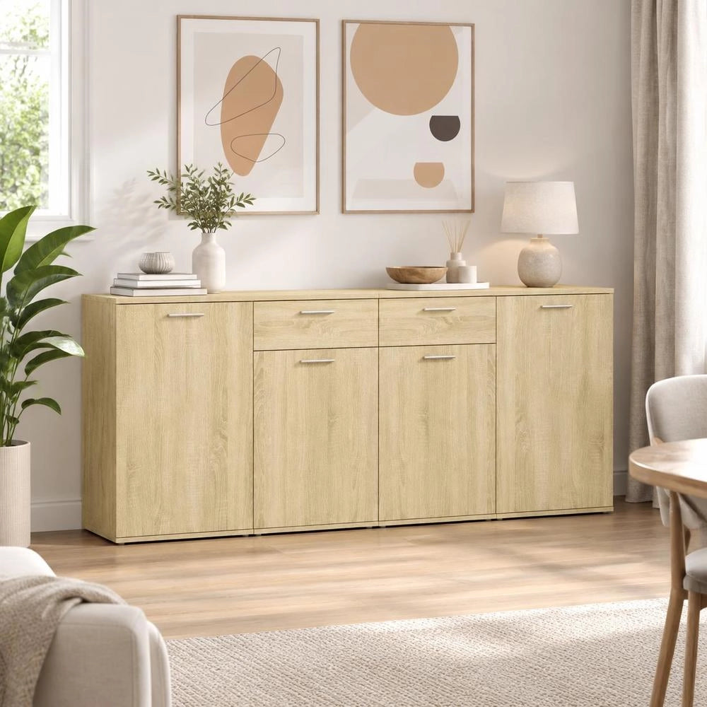 Sideboard Sonoma Oak 160x36x75 Cm Wood Material