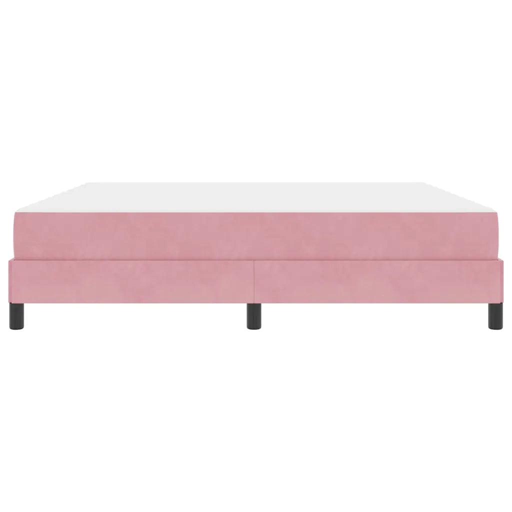 Letto a molle con materasso Rosa 180 x 210 cm Tessuto