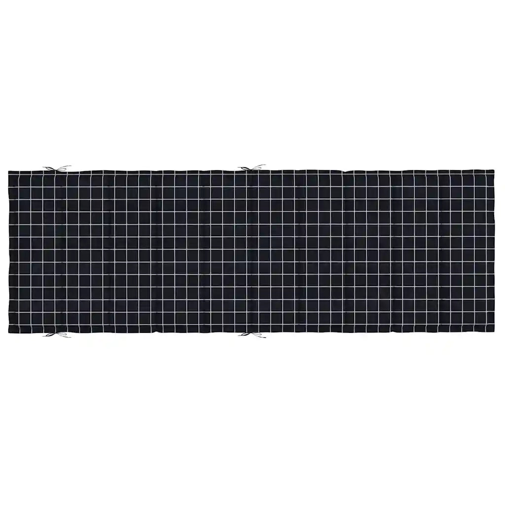 Cuscino per Lettino con Motivo a Quadri Nero in Tessuto Oxford 361356