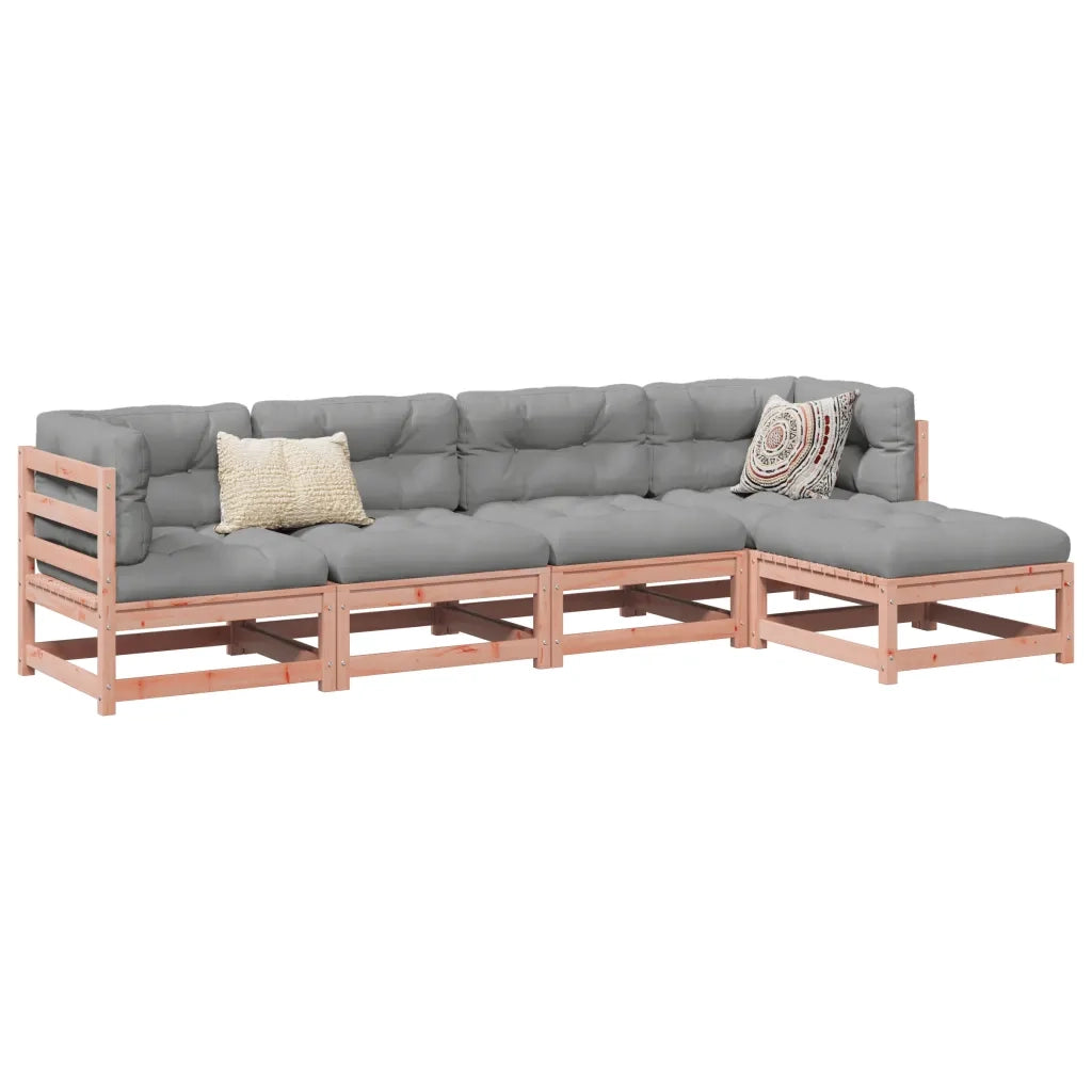 Set Divani da Giardino 5 pz in Legno Massello Abete Douglascod mxl 116749