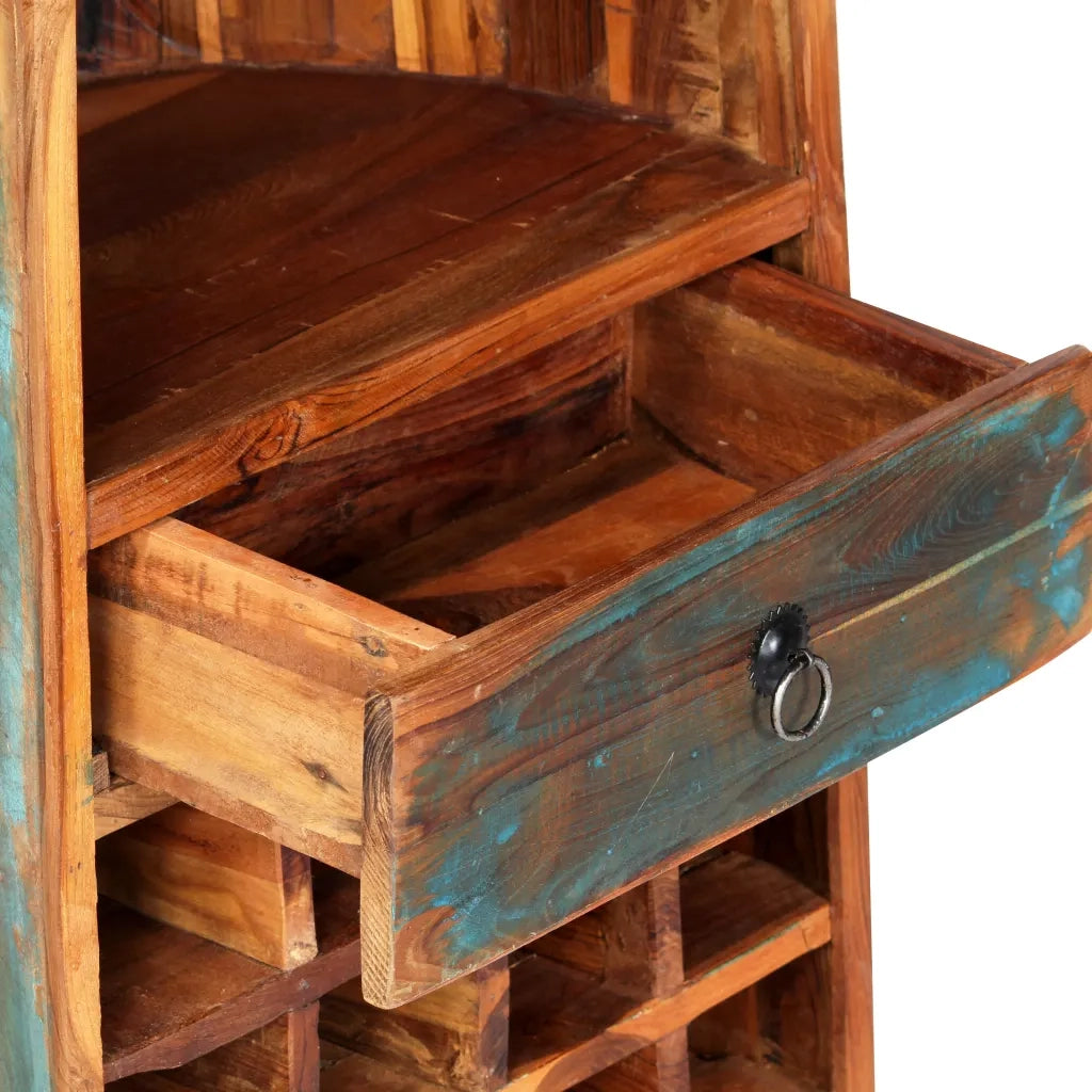 vidaXL Portavino 50x40x180 cm in Legno Massello di Recupero