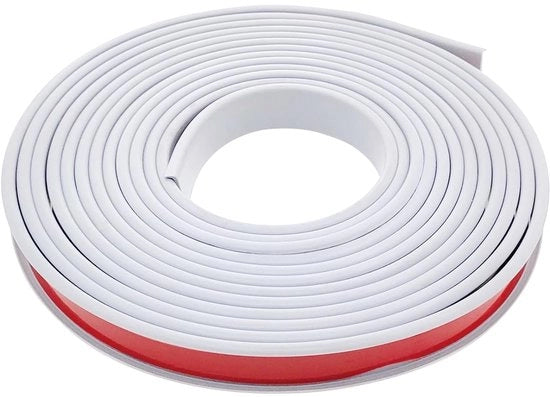 Protezione angolare a forma curva, 1 m x 20 mm, protezione angolare flessibile in TPE per la sicurezza dei bambini, protezione angolare autoadesiva per angoli di tavoli e mobili (bianco)