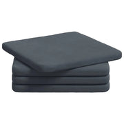 Cuscini per Seduta 4 pz | Cuscini per sedie Grigio scuro 40 x 40 x 3 cm Velluto
