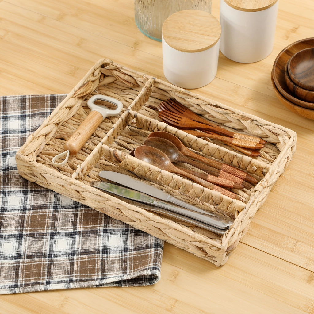 Set 2 Cestini Organizer con Scomparti ¨C Xylo ¨C Tessuto Multiuso per Soggiorno Camera Cucina
