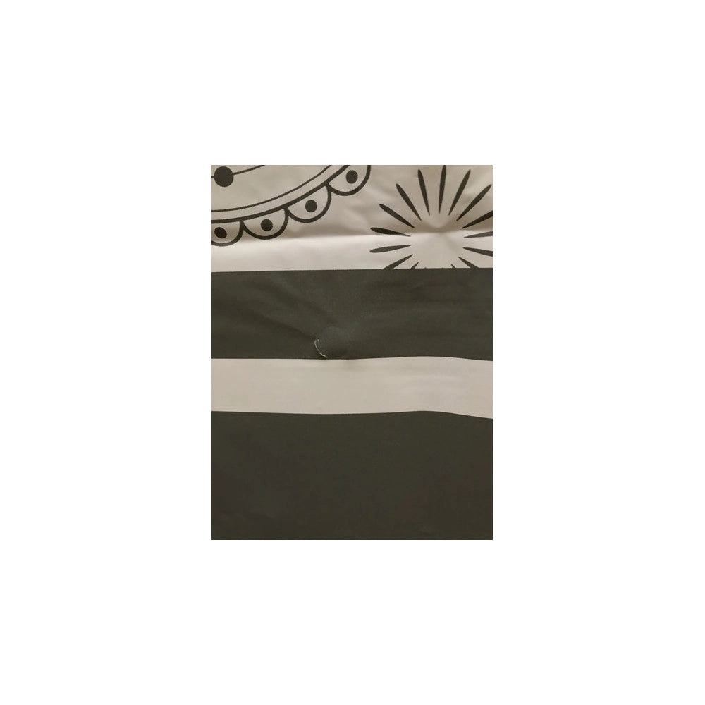 Trade Shop - Tenda Doccia Vasca Bagno 12 Anelli 180x200 Cm Motivo Paisley Etnico Grigio 87581 -