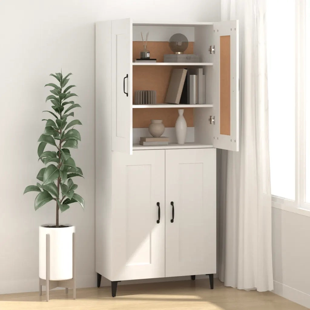 Credenza Bianca 69,5x34x90 cm in Legno Multistrato cod mxl 19731