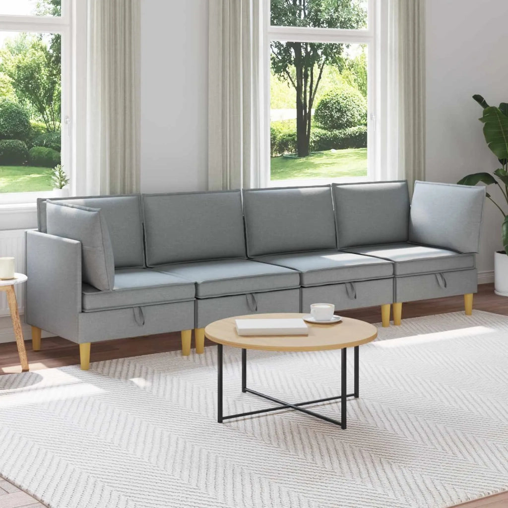 Set di divani modulari con spazio di archiviazione 4 pcs
