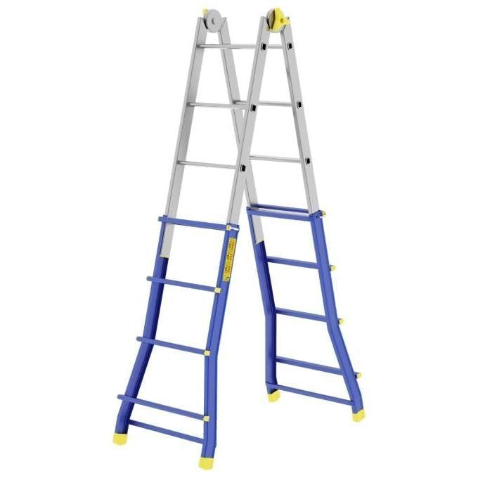 Colombo New Scal Pratic acciaio / alluminio Scala pieghevole Blu, Acciaio inox