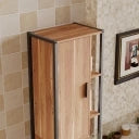 Mobiletto alto da bagno, stile loft, industriale, moderno, marrone chiaro