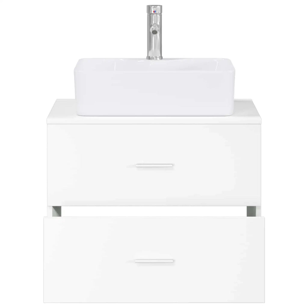 Set di mobili per il bagno Bianco Legno ingegnerizzato 3404382