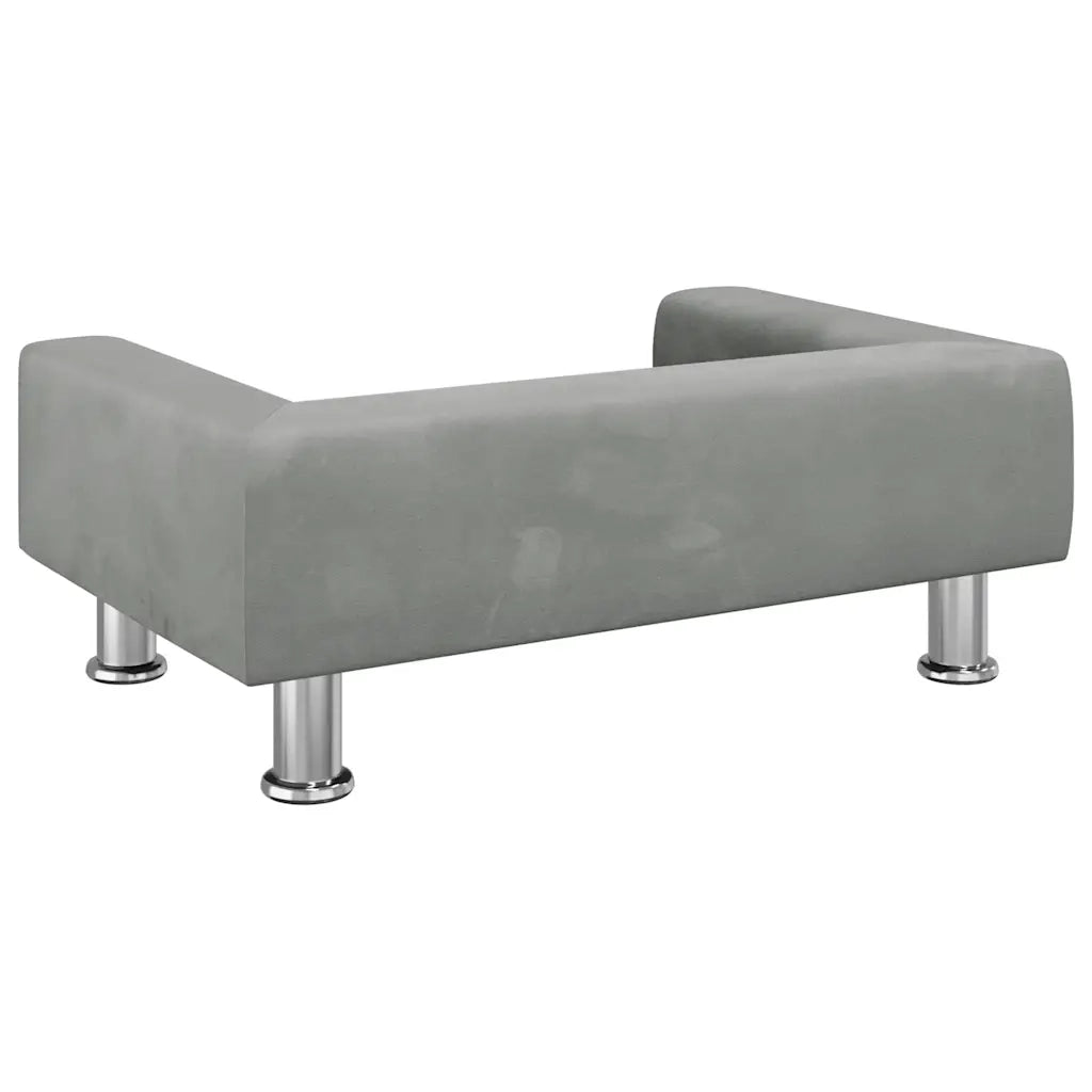 Lettino per Cani Grigio Chiaro 70x45x26,5 cm in Velluto 171919