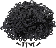 Fotoclips 100 pezzi - Hardware per cornice - Maniglie con viti - Metallo nero - Per fissaggio foto - Formato compatto - Sistemi di appendi foto