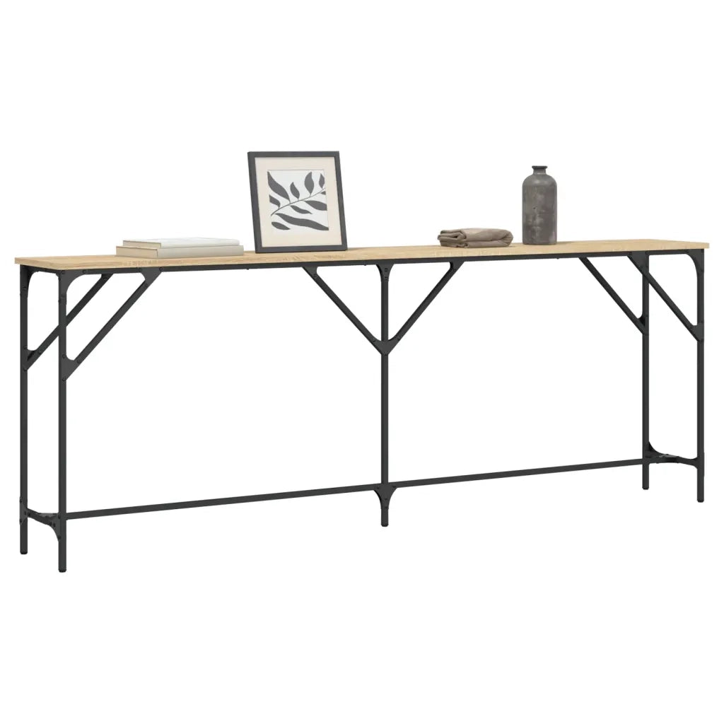 Tavolo Consolle | Tavolo d'Ingresso Rovere Sonoma 200x29x75 cm in Legno Multistrato