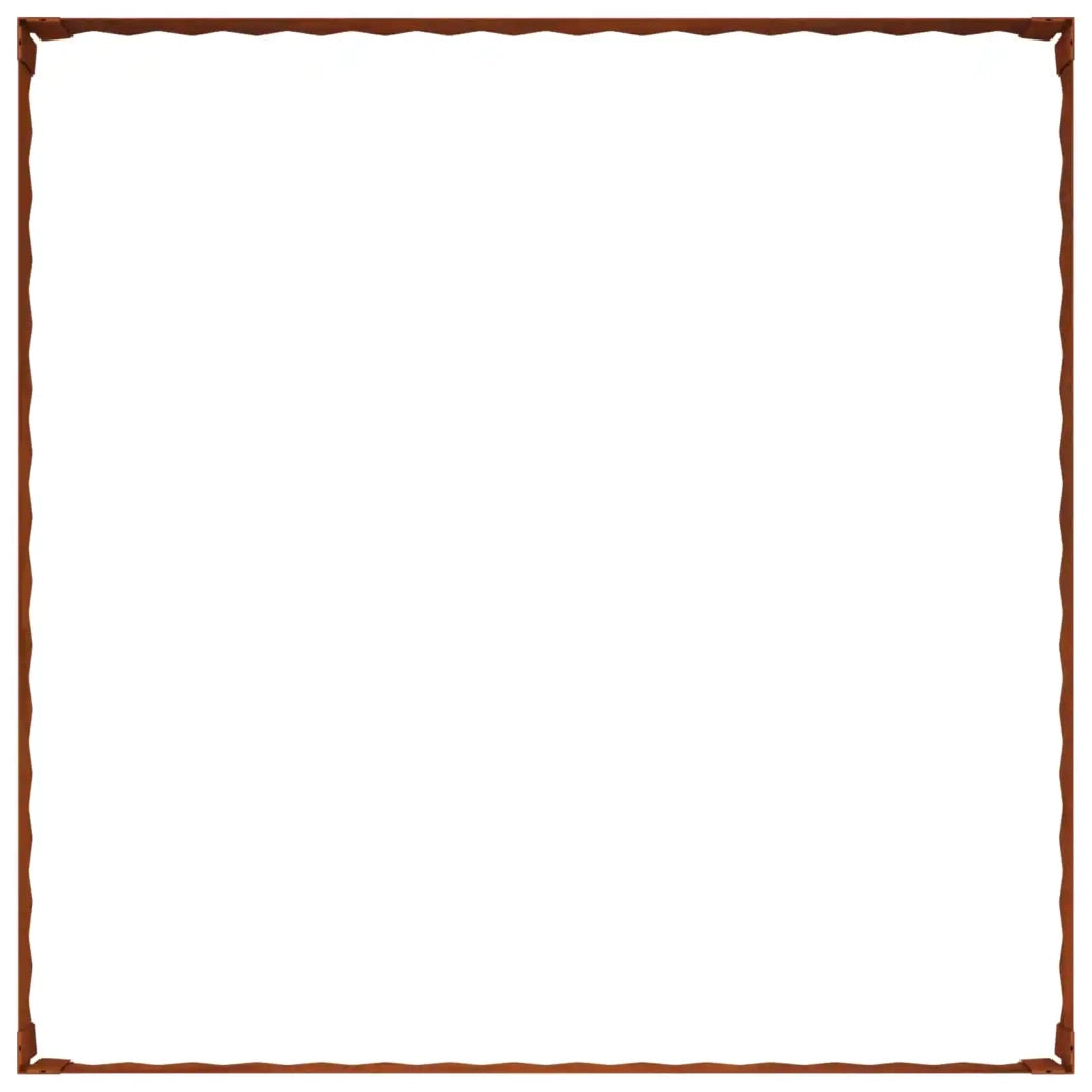 Bordura per Prato 100 x 100 x 20 cm Acciaio Ruggine 8008971