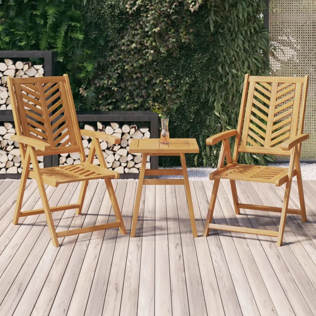 Sedie da Giardino Reclinabili 2 pz Legno Massello di Acaciacod mxl 81929