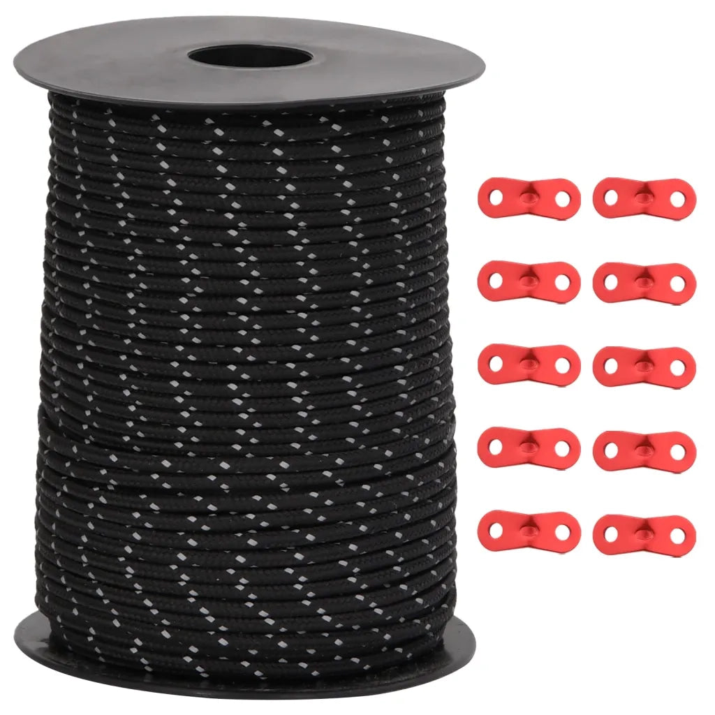Corda Tenda con Strisce Riflettenti e Chiavi 50 m 3 mm CFW4847933