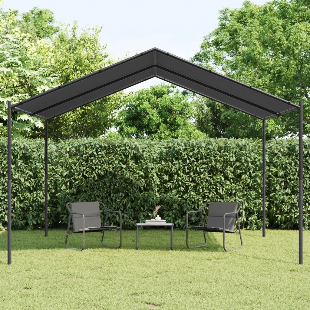Tenda a Baldacchino Antracite 4x4 m in Acciaio e Tessuto 362453