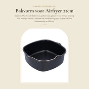 Accessorio per Airfryer - Forma per Cakes - 22 cm - Materiale Sicuro per l'Alimentazione - Resistente al Calore - Adatto per HD9925/HD9860/HD9905