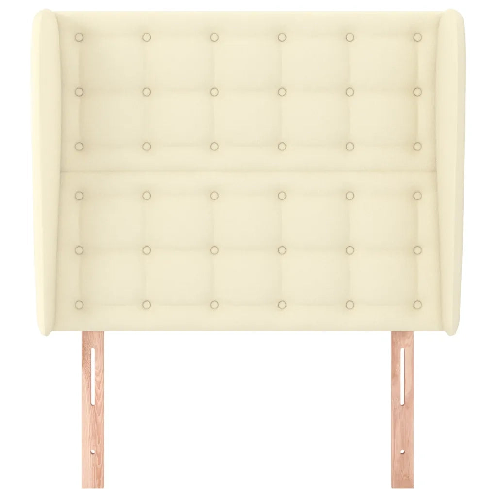 Testiera | Testata ad Orecchio Crema 93x23x118/128 cm in Similpelle