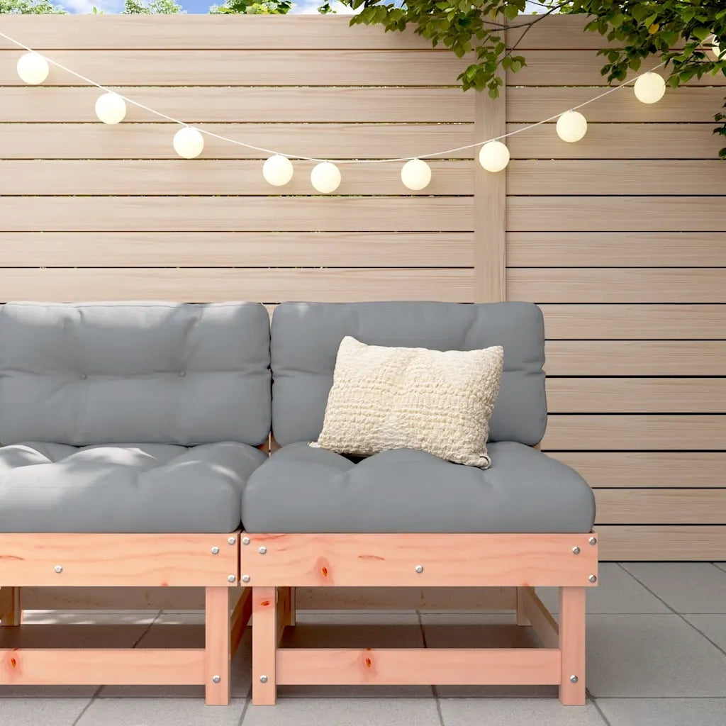 Divano Centrale con Cuscini-Sofa Modulare-Divanetto in Legno Massello di Douglas 913669