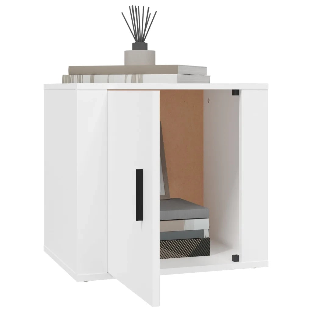 Comodini 2 pz Bianca 50x39x47 cm 816689