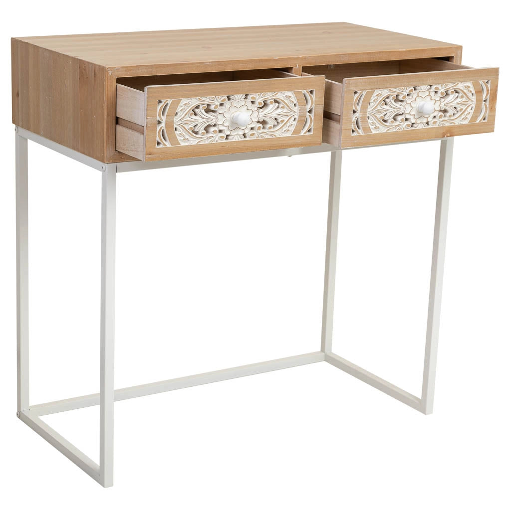 Mobile da ingresso in legno marrone 80x42x79
