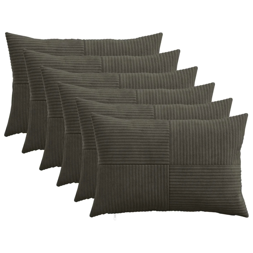 Federa 6 pcs ALMELO Antracite 50 x 70 cm corduroy 915026