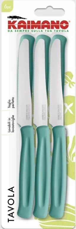 Set 6 Coltelli da Tavola Dinamik Lama Seghettata Avio Fiskars Kaimano