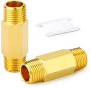 Attacco a buis lungo con nastro - 2 pezzi - Acciaio inox - Estensione 60 mm - Resistente alla corrosione - Pressione di lavoro 2 MPa - Campo di temperatura -53 °C a 120 °C