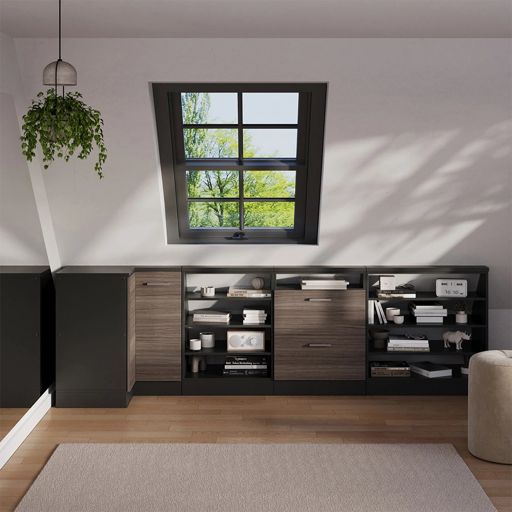 Mobile sottotetto Mobile angolare Rion Grigio nobile/Antracite 75.6 x 83.8 cm con 1 porta Vicco
