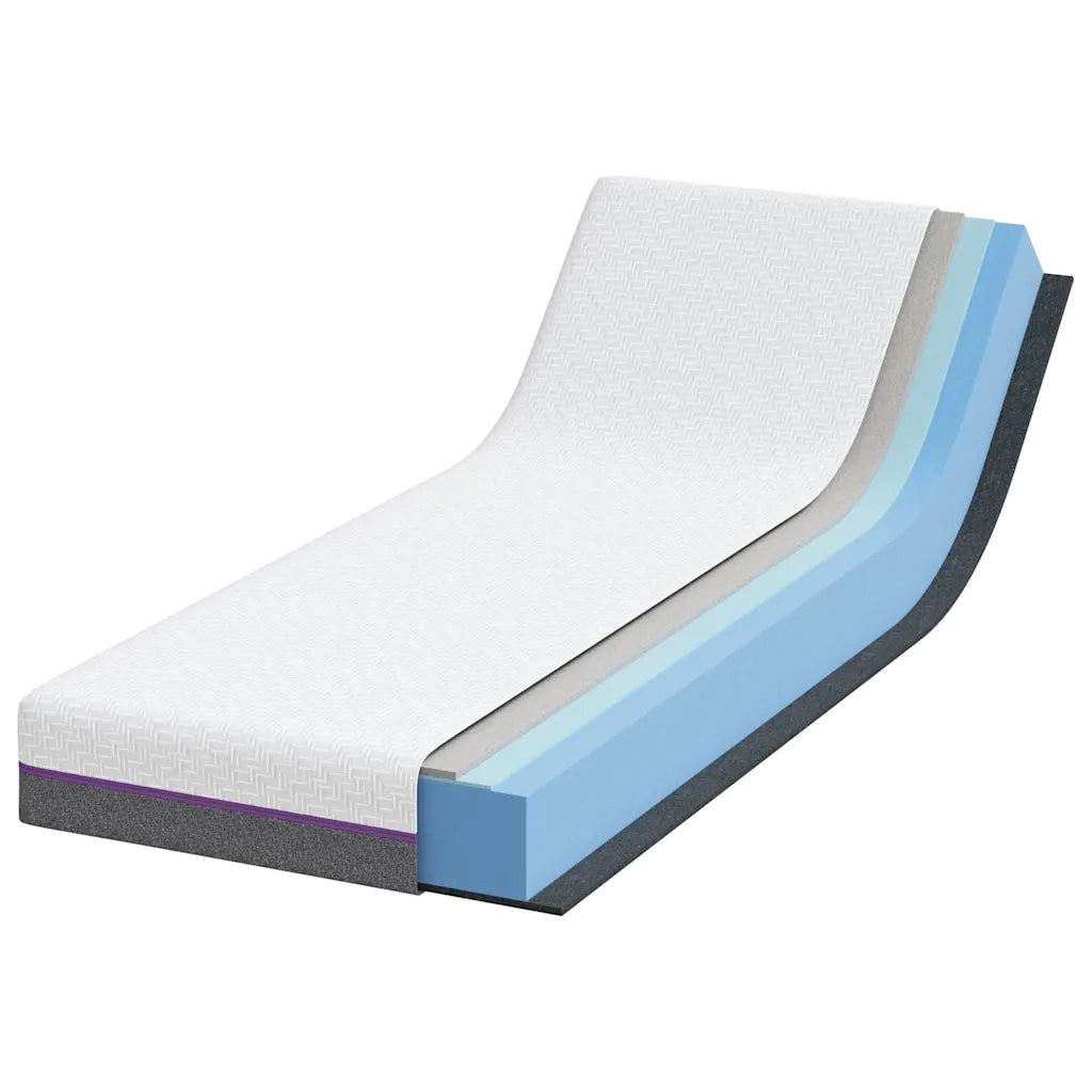 vidaXL Materasso Bianco e Grigio 80 x 200 cm Schiuma
