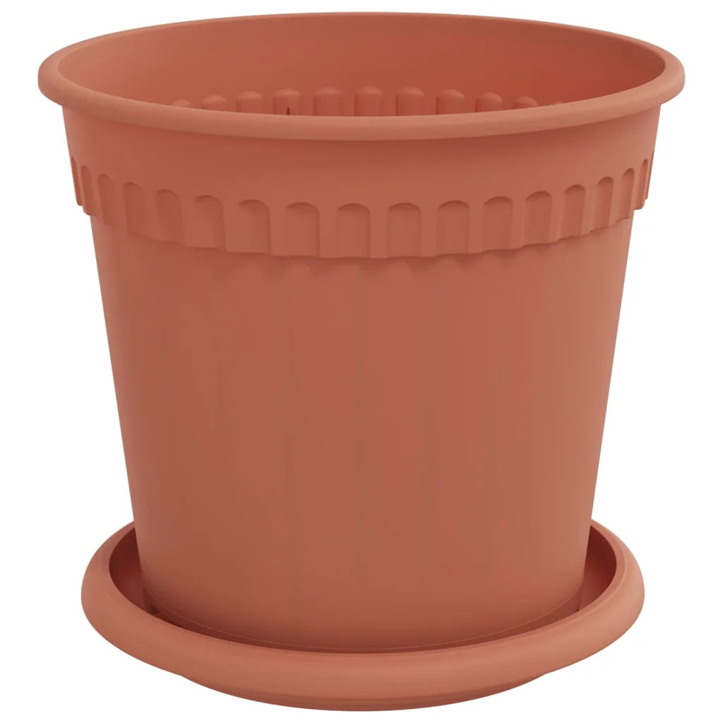 Fioriere | Cassetta per fiori | Vasi per Piante 6 pz Rosso Mattone ? 17 x 14 cm Plastica
