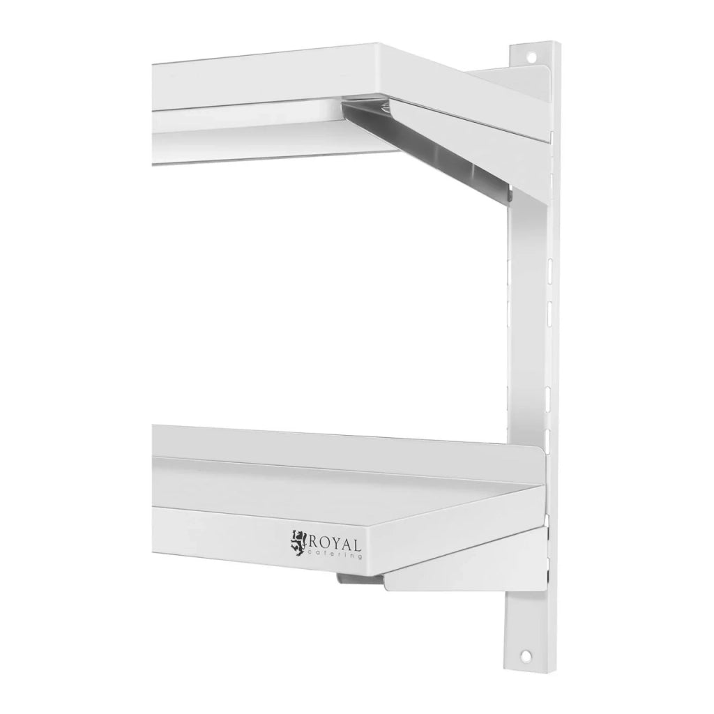 Mensola da parete professionale in acciaio inox con 2 ripiani 40 x 100 cm 14_0001551
