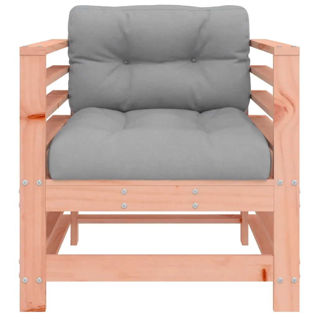 Sedia da patio-Sedie da Giardino con Cuscini 2 pz in Legno Massello di Douglas 369763