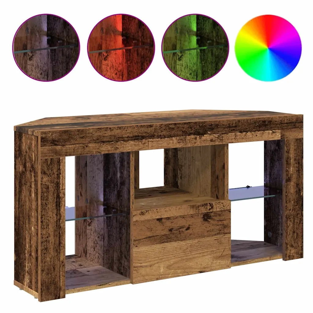 Mobile TV LED Angolare Legno vecchio 100 x 40 x 50 cm 889803