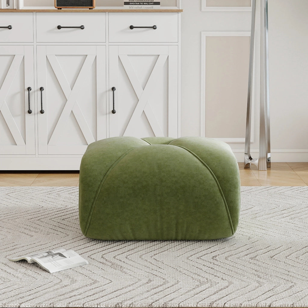 DIVANO Modulare in Chenille Verde con schiuma 32D