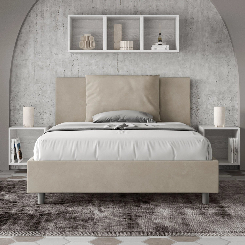 Letto Matrimoniale Extra Large 200x210 cm Senza Rete Antea Sabbia