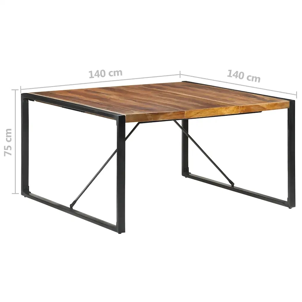 Tavolo da Pranzo 140x140x75 cm in Legno Massello 321574