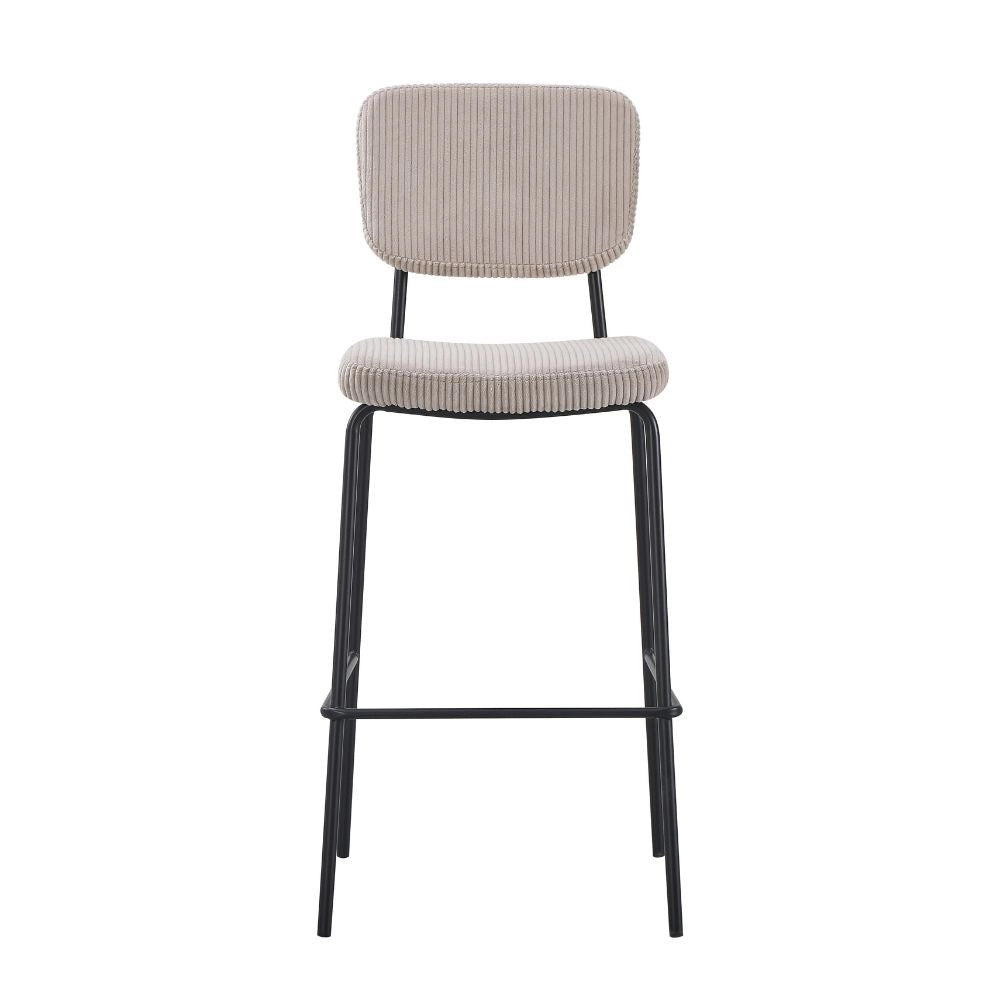 Sgabello imbottito Juno taupè 43x52,5x111H – Il comfort in stile industriale
