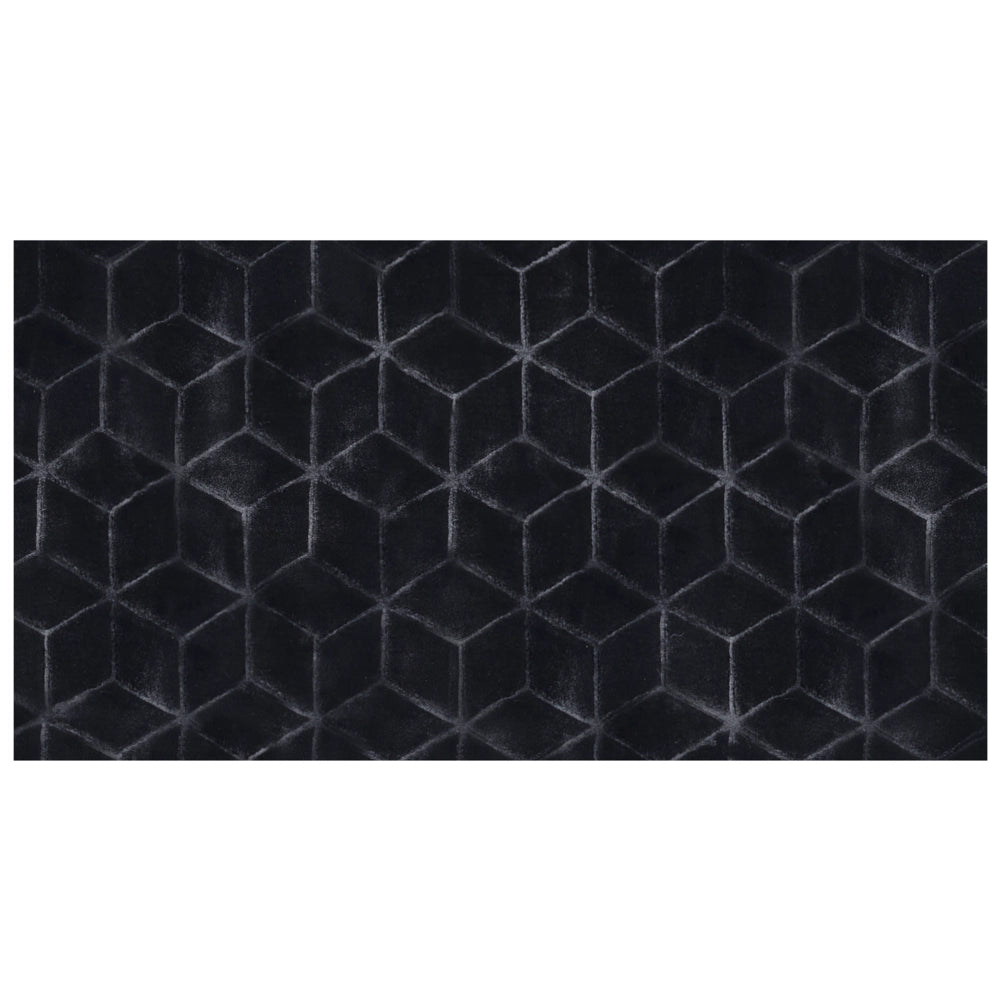 Tappeto in finta pelliccia di coniglio nero Pelliccia artificiale di poliestere 80 x 150 cm Tappeto morbido Shaggy ad alto pelo