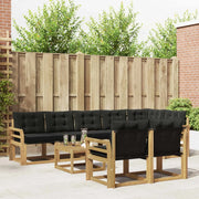 Set di divani da esterno 9 pz Bianco e Nero 3389622