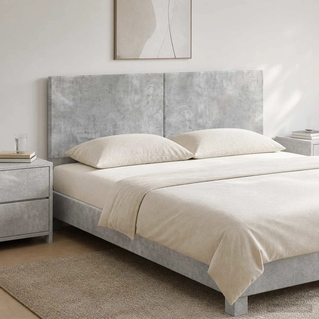Testiera da Muro BREDA Grigio Cemento Legno ingegnerizzato 897598