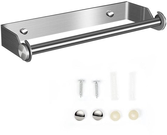 Houder per rotella in acciaio inossidabile per cucina multifunzionale - 1 pezzo - acciaio inossidabile 304
